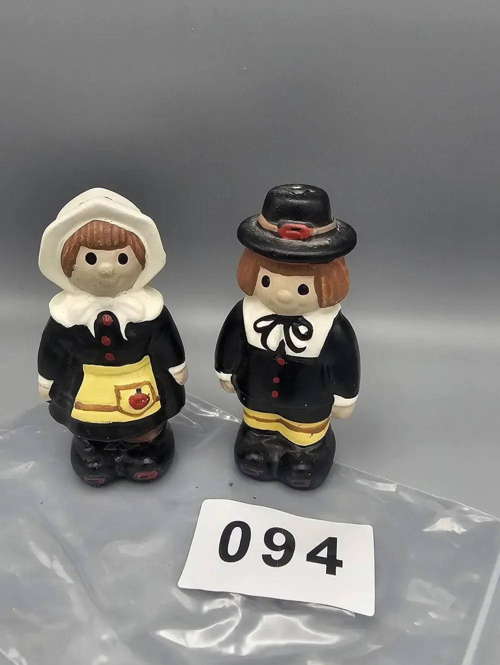 Vintage Pilgrim Couple Salt and Pepper Shakers Made in Japan